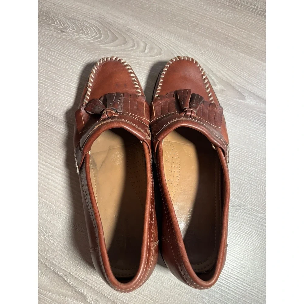 GH Bass Weejuns Mens 8 D Leather Kiltie Tassel Loafers Preppy Slip On Shoes Work